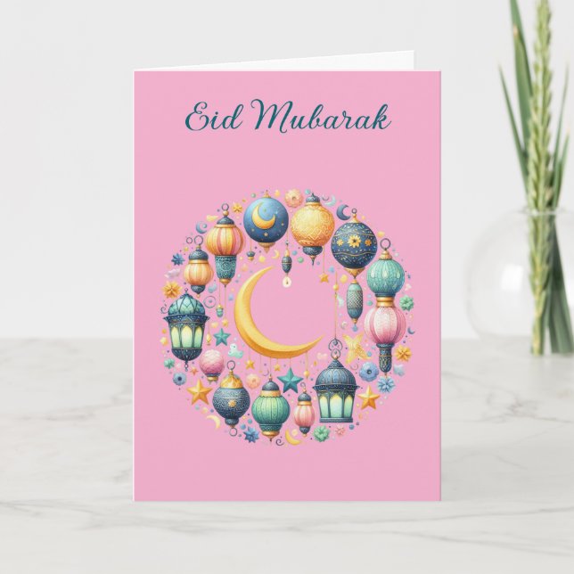 Cartão Ramadan Kareem & Eid Mubarak Customized Greeting (Frente)