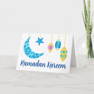 Cartão Ramadan Kareem saúda Fanoos e Lua
