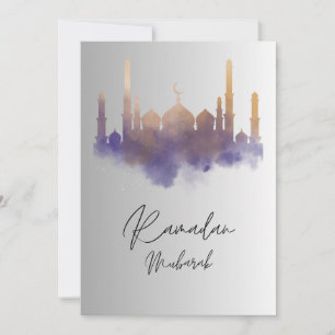 Cartão Ramadan Mubarak para Mesquita de Arte Water