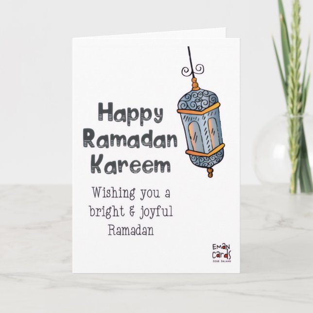 Cartão Ramadão - Bênçãos do Mês Santo (Frente)