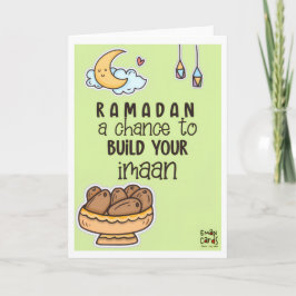 Cartão Ramadão - Bênçãos do Mês Santo - Fofo