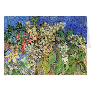 Cartão Ramais de castanhas brilhantes, Van Gogh