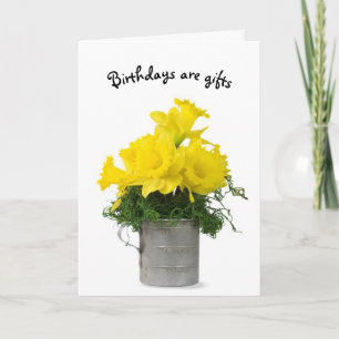Cartão Ramalhete de Aniversário de Narciso
