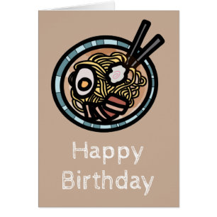 Cartão Ramen ama japonês giro