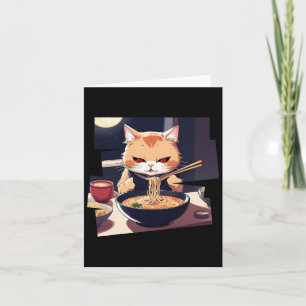 Cartão Ramen Kawaii Cat Anime 1