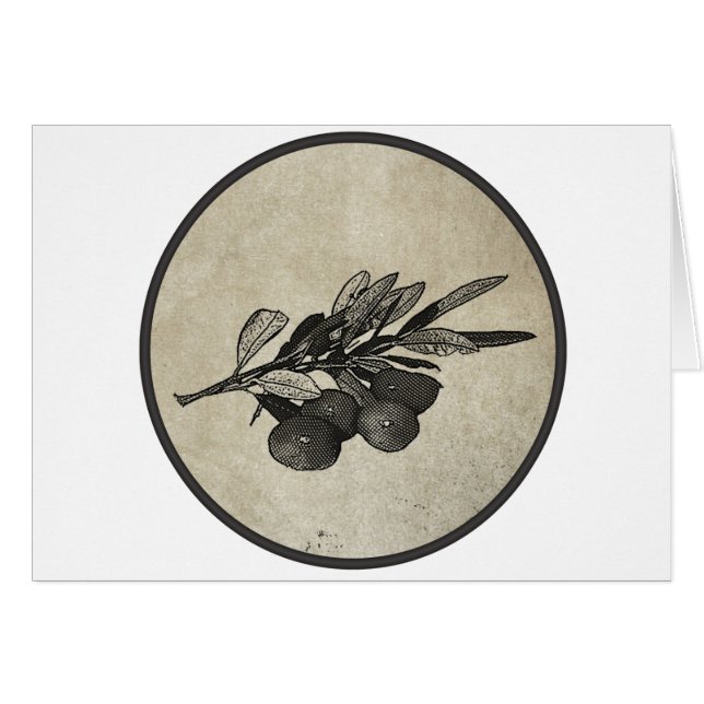 Cartão Ramo de oliveira (Frente Horizontal)