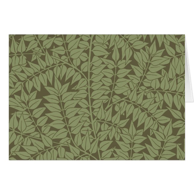 Cartão Ramo William Morris Arte Nova Clássico Design (Frente Horizontal)