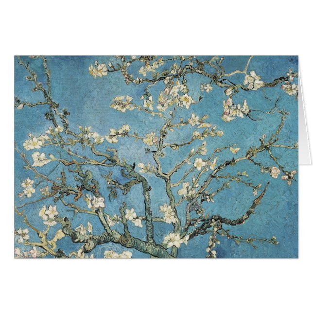 Cartão Ramos da amêndoa de Vincent van Gogh | na flor, (Frente Horizontal)
