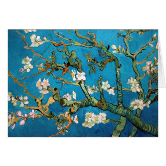 Cartão Ramos da amêndoa no detalhe da flor, Van Gogh