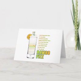 Cartão Ramos Gin Fizz Cocktail Recebe Arte