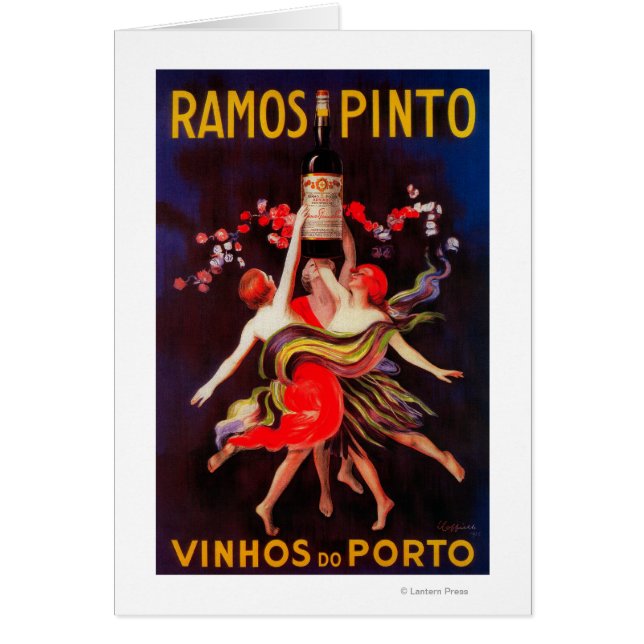 Cartão Ramos Pinto Vintage PosterEuropa (Frente)