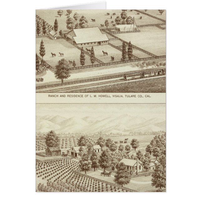 Cartão Ranches, Visalia, Cal (Frente)