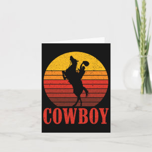Cartão Ranking Cowboy Horseback Riding Rodeo Gift Cowboy
