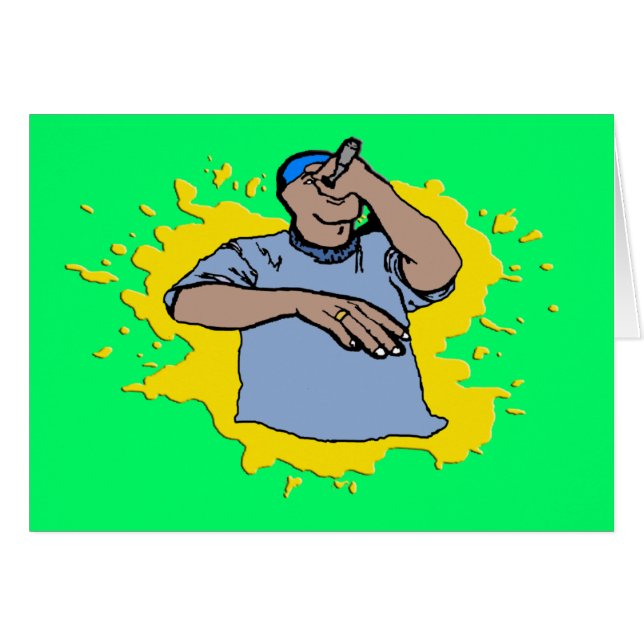 Cartão Rap de Hiphop (Frente Horizontal)