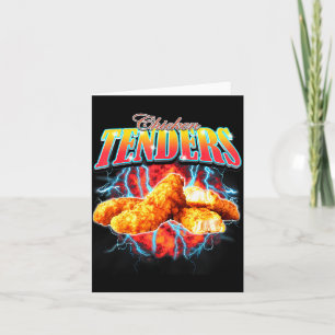 Cartão Rap Pirata Frango Tenders Engraçado Vintage 90s Pe
