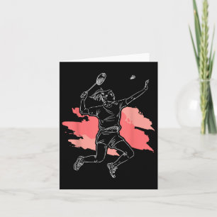 Cartão Rapariga de Badminton - Atleta do Smash Shuttle