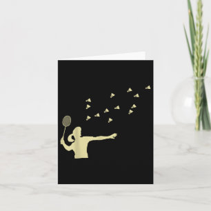 Cartão Rapariga de Badminton Shuttle Mulher Shuttle Racke