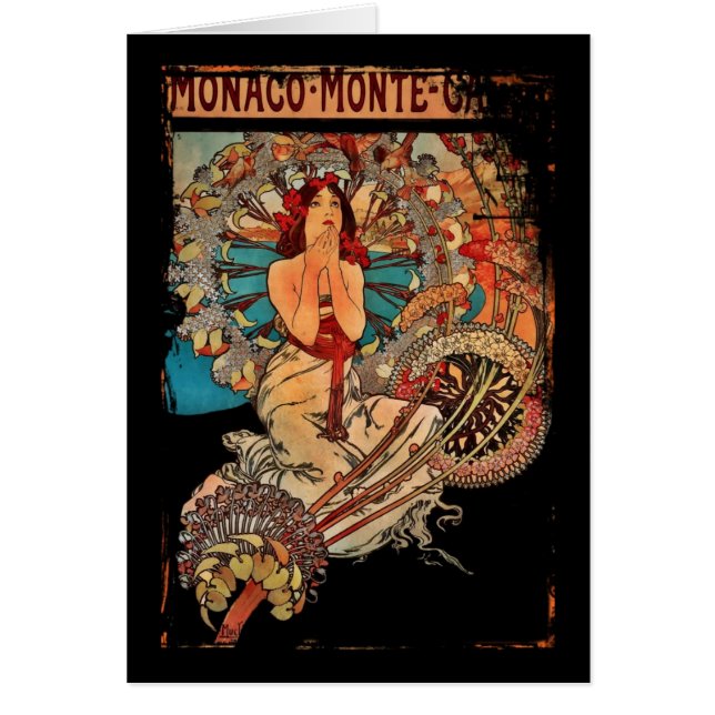 Cartão Rapariga de Monte Carlo (Frente)