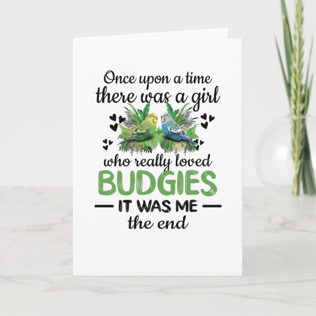 Cartão Rapariga do Orçamento Gifts Orçie Lover Parakeet B (Frente)