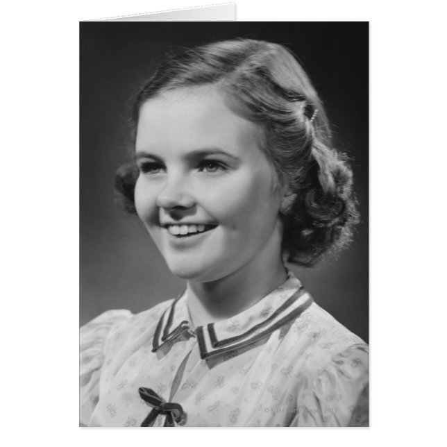 Cartão Rapariga no Studio (Frente)