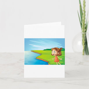 Cartão Rapariga Pelo Rio