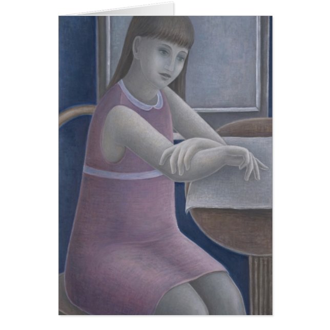 Cartão Rapariga que lê 2008 (Frente)