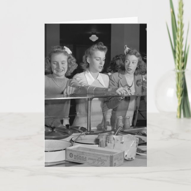 Cartão Raparigas segundos graus, anos 40 (Frente)