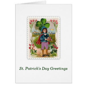Cartão Rapaz do dia de St Patrick