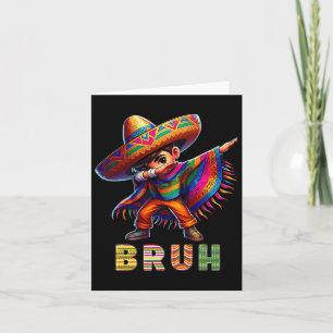 Cartão Rapaz Mexicano Dabbing Poncho Cinco De Mayo Funny 