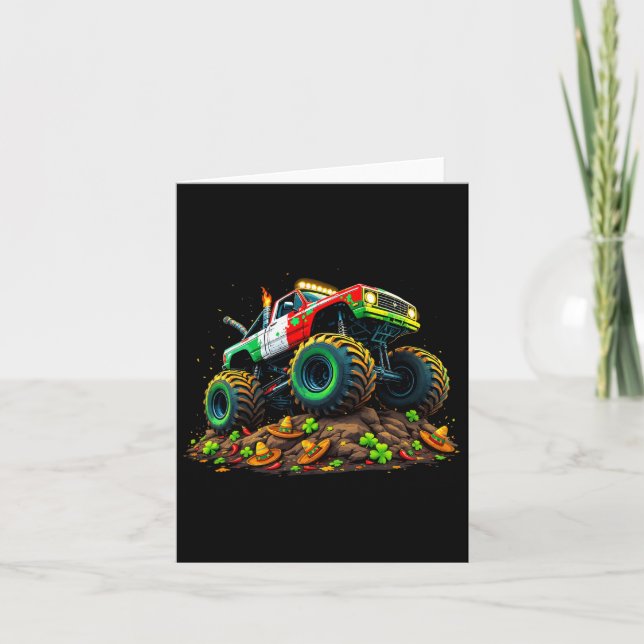 Cartão Rapazes Cinco De Mayo Toddler Caminhão-Monstro Sor (Frente)