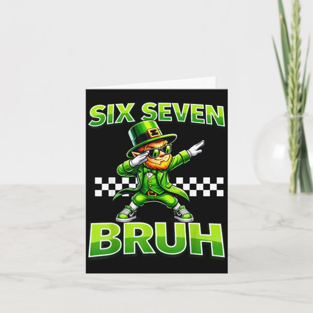 Cartão Rapazes dia de st patricks 67 leprechaun dab seis  (Frente)