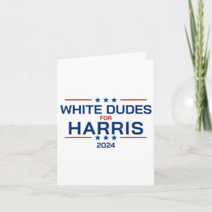 Cartão Rapazes Para Kamala Harris 2024 Botão Retro Eleito