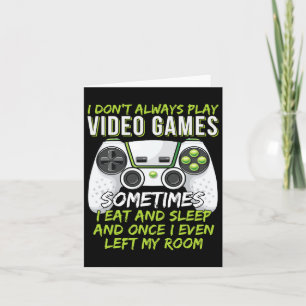Cartão Rapazes Raparigas Gamer Jogo De Vídeo Divertido 4