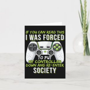 Cartão Rapazes Raparigas Homens Gamer Jogo de Vídeo Diver