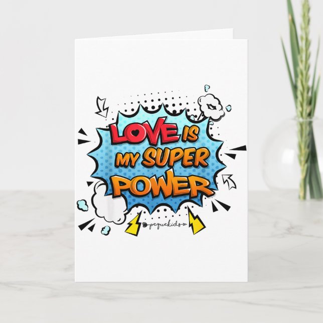 Cartão Rapazes Raparigas Professores O Amor É Meu Superpo (Frente)