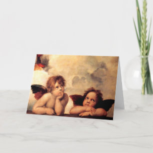 Cartão Raphael Cherubs Sistine Madonna Greeting Card