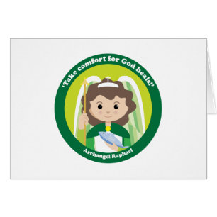 Cartão Raphael do St. o arcanjo