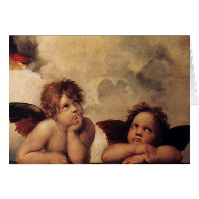 Cartão Raphael,Sistine Cherub (Frente Horizontal)