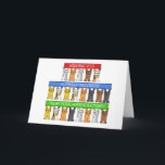 Cartão Rápida recuperação de appendectomia, Gatos.<br><div class="desc">Três filas de gatos de desenho animado em pé em suas patas traseiras,  segurando acima de suas cabeças,  faixas que dizem 'Desejando uma recuperação rápida de appendectomia'.</div>