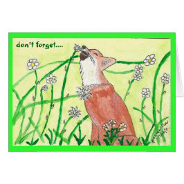 Cartão raposa calma pelo peacewillow