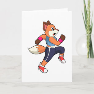 Cartão Raposa correndo