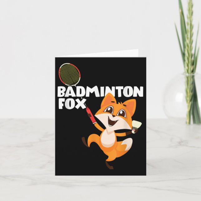 Cartão Raposa de Badminton (Frente)