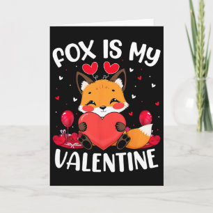 Cartão Raposa é meu amor de São Valentim Corações Raposa
