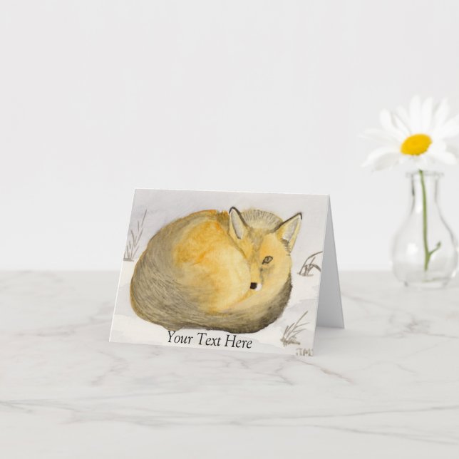 Cartão Raposa Vermelha (Planta pequena)