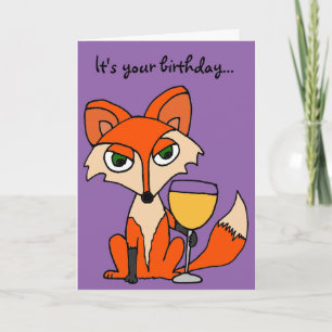 Cartão Raposa Vermelha com Vidro Branco