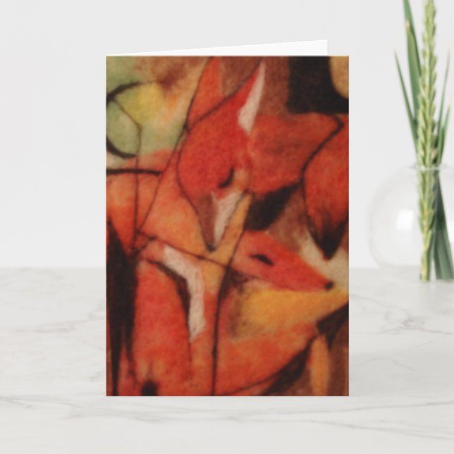 Cartão Raposas vermelhas (Frente)