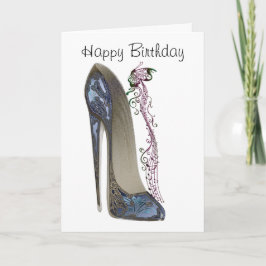 Cartão Rapsódia em Arte Calçado Estiletto Azul
