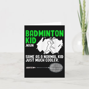 Cartão Raquete De Badminton Infantil Peteca Hobby Jogador