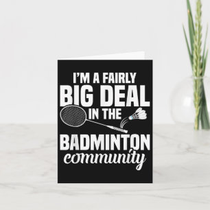 Cartão Raquete de Badminton Peteca Um Grande Jogador de B