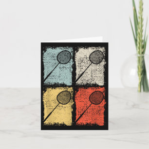 Cartão Raquete de Badminton Retro Jogador de Badminton,ba